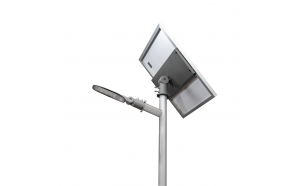 LED улична лампа със соларен панел ∅60, 12W, 4000K, 140°х90°, SMD2835, IP65