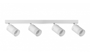 Apparecchio per montaggio a soffitto, vetro, 4XGU10, 220-240V AC, IP20, bianco