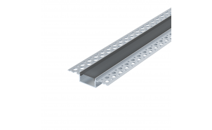 Aluminijski profil za gips ploče s crnim difuzorom, široki, 3m, 21mm