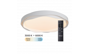 Lampada da soffitto LED dimmerabile CCT con telecomando bianco, max.72W, 3000K-6000K