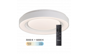 Lampada da soffitto LED dimmerabile CCT con telecomando bianco, max.72W, 3000K-6000К