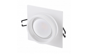 Cornice decorativa per downlight da soffitto, low-glare, quadrata, GU10, bianca, fissa, IP20