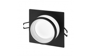 Cornice decorativa per downlight da soffitto, low-glare, quadrata, GU10, nera, fissa, IP20