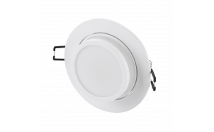 Cornice decorativa per downlight da soffitto, low-glare, rotonda, GU10, bianca, mobile, IP20