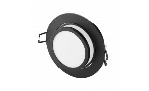 Cornice decorativa per downlight da soffitto, low-glare, rotonda, GU10, nera, mobile, IP20