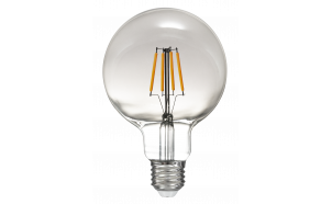 Lampadina globo a filamento LED fumosa, G95, 5W, E27, 1800K, 230V AC, ambrata