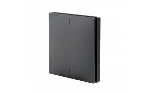 Interruttore cinetico wireless RF, doppio canale, IP65, nero