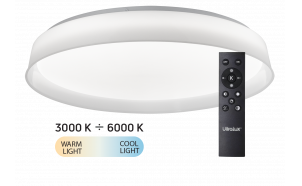 Lampada da soffitto LED dimmerabile CCT con telecomando, max.72W, 3000K-6000К