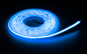 Professional LED strip 11W/m, blue, 24V DC, 480 LEDs/m, COB, IP20