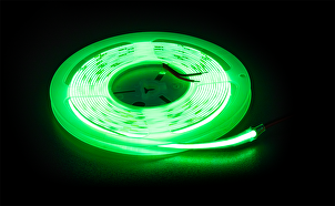 Professional LED strip 11W/m, green, 24V DC, 480 LEDs/m, COB, IP20