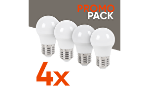 Πακέτο προσφοράς 4 τεμαχίων/κουτί λάμπα LED G45 6W, E27, 4000K, 220-240V AC