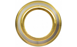 Cornice downlight da soffitto, rotonda, nichel satinato/oro, fissa, IP20