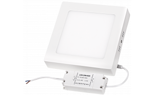 Pannello LED per montaggio a superficie, quadrato, 18W, 2700K, 220V-240V AC