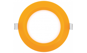 Pannello LED da incasso, rotondo, cornice arancione, 6W, 2700K, 220V-240V AC