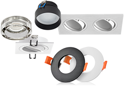 Lunes (corps) encastrables et installation extérieure, IP20, IP44