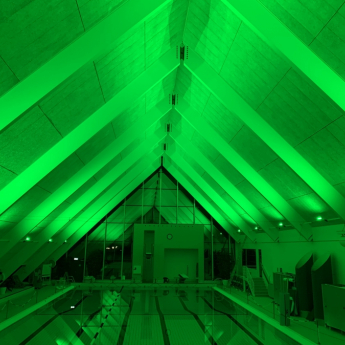 Piscine - Hinerup, Danemark. Projecteurs DMX Ultralux STXC22053