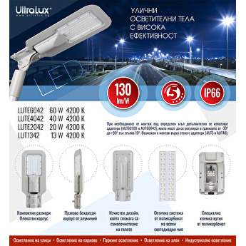 LED тяло за улично осветление 60W, 4200K