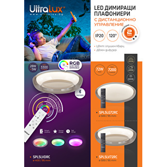 CAPRI LED димиращи плафониери с дистанционно управление Ultralux